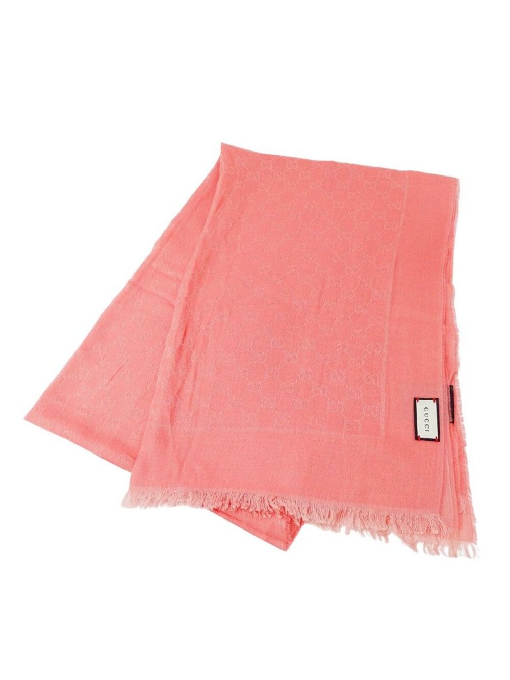 Gucci Scarf Shawl Cotton Pink GG Pattern Large